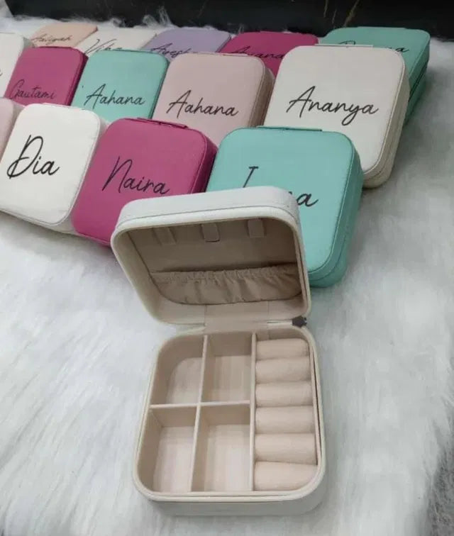 Rectangle Peach Leather Jewellery Box, For Gifting